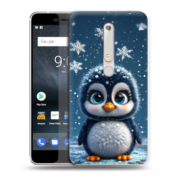 Пластиковый чехол на Nokia 6 (2018) с принтом Новый год Пластиковый чехол на Nokia 6 (2018) с принтом Новый год