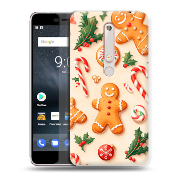 Пластиковый чехол на Nokia 6 (2018) с принтом Новый год