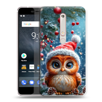 Пластиковый чехол на Nokia 6 (2018) с принтом Новый год Пластиковый чехол на Nokia 6 (2018) с принтом Новый год