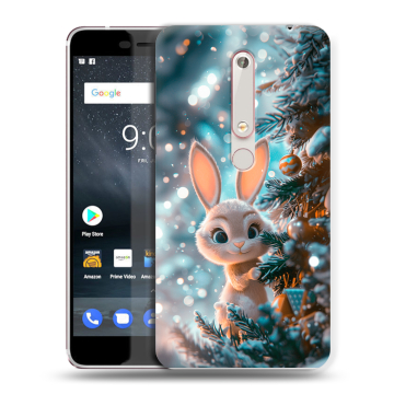 Пластиковый чехол на Nokia 6 (2018) с принтом Новый год Пластиковый чехол на Nokia 6 (2018) с принтом Новый год