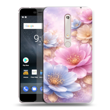 Пластиковый чехол на Nokia 6 (2018) с принтом женский