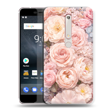 Пластиковый чехол на Nokia 6 (2018) с принтом женский