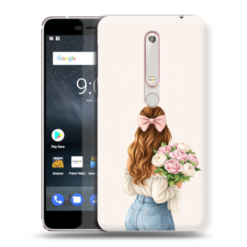 Пластиковый чехол на Nokia 6 (2018) с принтом женский