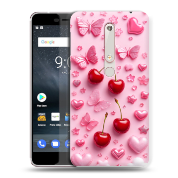 Пластиковый чехол на Nokia 6 (2018) с принтом для девочек