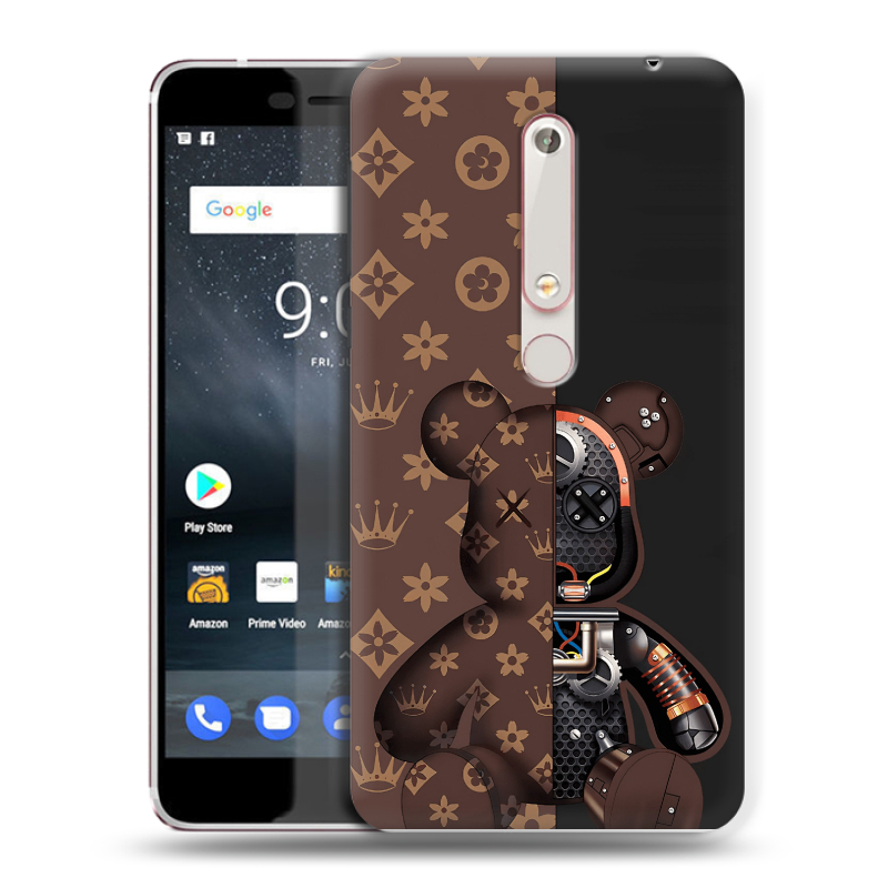 Пластиковый чехол на Nokia 6 (2018) с принтом Луи робот Пластиковый чехол на Nokia 6 (2018) с принтом Луи робот