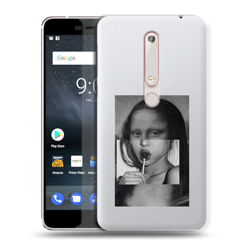 Пластиковый чехол на Nokia 6 (2018) с принтом Мона Лиза Пластиковый чехол на Nokia 6 (2018) с принтом Мона Лиза