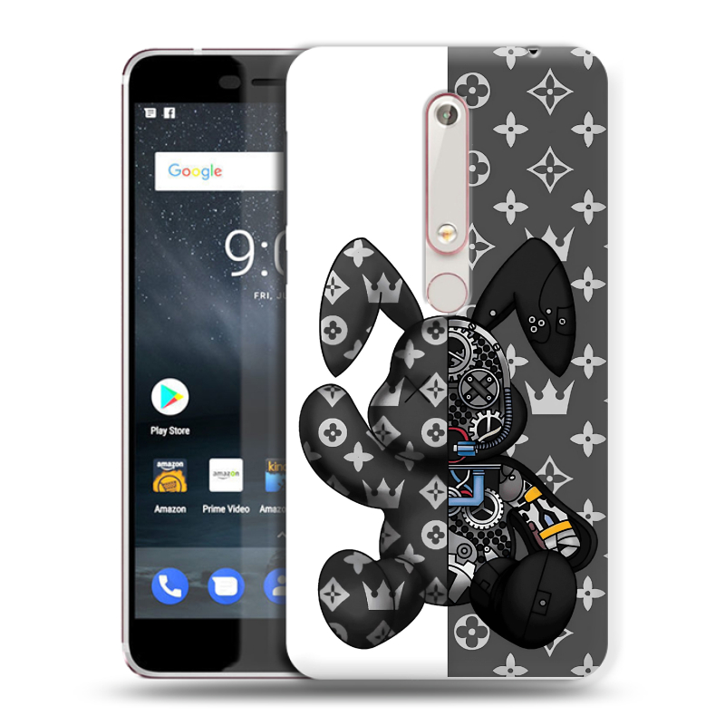 Пластиковый чехол на Nokia 6 (2018) с принтом Луи робот Пластиковый чехол на Nokia 6 (2018) с принтом Луи робот