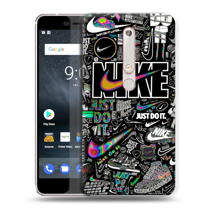 Пластиковый чехол на Nokia 6 (2018) с принтом Найк Пластиковый чехол на Nokia 6 (2018) с принтом Найк