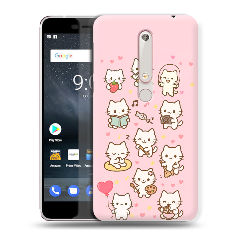 Пластиковый чехол на Nokia 6 (2018) с принтом Hello Kitty Хелоу Кити Пластиковый чехол на Nokia 6 (2018) с принтом Hello Kitty Хелоу Кити