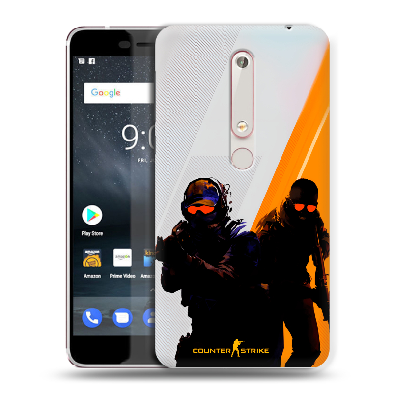 Пластиковый чехол на Nokia 6 (2018) с принтом Контер страйк Counter strike Пластиковый чехол на Nokia 6 (2018) с принтом Контер страйк Counter strike