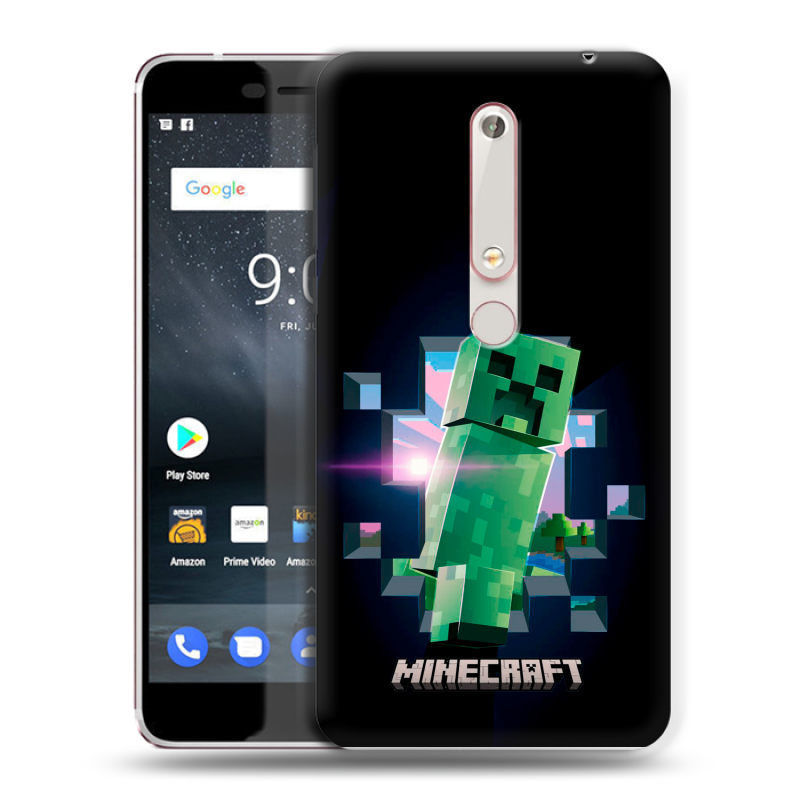 Пластиковый чехол на Nokia 6 (2018) с принтом Майнкрафт Minecraft Пластиковый чехол на Nokia 6 (2018) с принтом Майнкрафт Minecraft