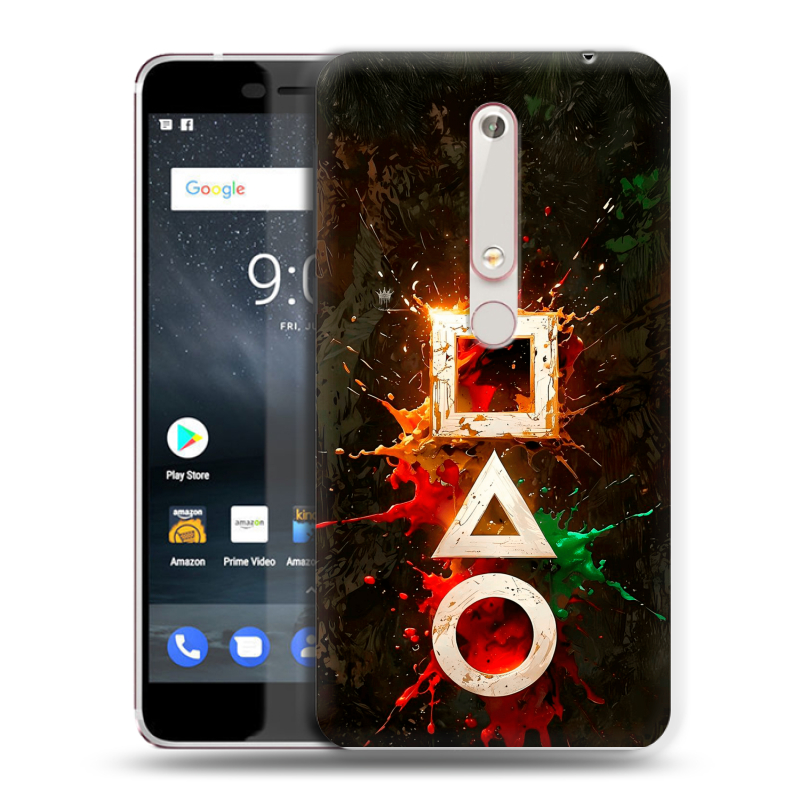 Пластиковый чехол на Nokia 6 (2018) с принтом Squid Game Игра кальмара Пластиковый чехол на Nokia 6 (2018) с принтом Squid Game Игра кальмара
