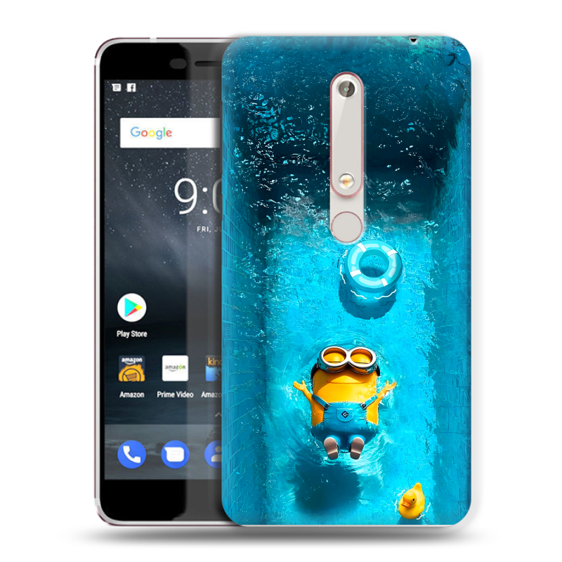 Пластиковый чехол на Nokia 6 (2018) с принтом Миньоны Пластиковый чехол на Nokia 6 (2018) с принтом Миньоны