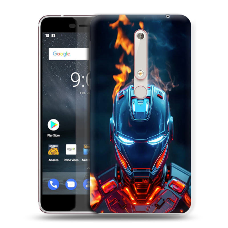 Пластиковый чехол на Nokia 6 (2018) с принтом IronMan Железный человек Пластиковый чехол на Nokia 6 (2018) с принтом IronMan Железный человек