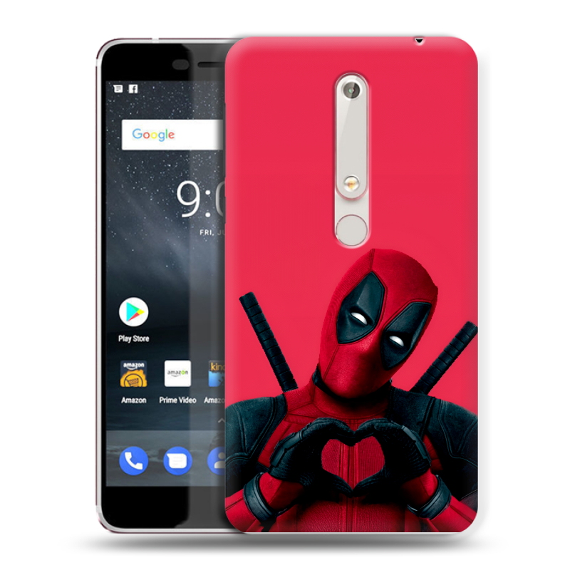Пластиковый чехол на Nokia 6 (2018) с принтом Дедпул Deadpool Пластиковый чехол на Nokia 6 (2018) с принтом Дедпул Deadpool