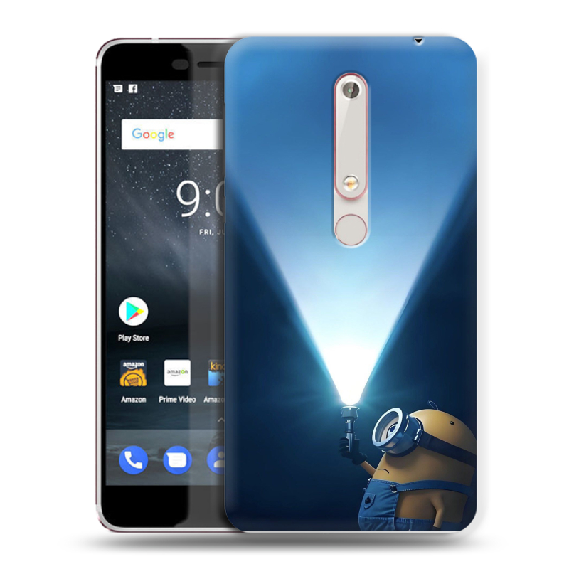 Пластиковый чехол на Nokia 6 (2018) с принтом Миньоны Пластиковый чехол на Nokia 6 (2018) с принтом Миньоны