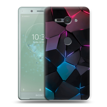 Силиконовый чехол на Sony Xperia XZ2 Compact с принтом Геометрия неона Силиконовый чехол на Sony Xperia XZ2 Compact с принтом Геометрия неона