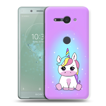 Силиконовый чехол на Sony Xperia XZ2 Compact с принтом Единорог Силиконовый чехол на Sony Xperia XZ2 Compact с принтом Единорог