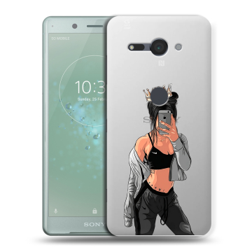 Силиконовый чехол на Sony Xperia XZ2 Compact с принтом Женские принты Силиконовый чехол на Sony Xperia XZ2 Compact с принтом Женские принты