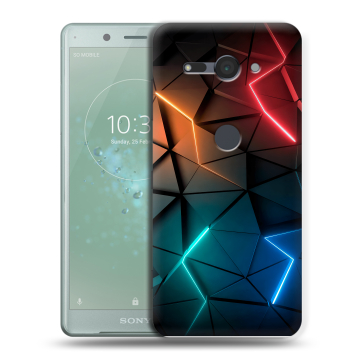Силиконовый чехол на Sony Xperia XZ2 Compact с принтом Абстракция неон Силиконовый чехол на Sony Xperia XZ2 Compact с принтом Абстракция неон