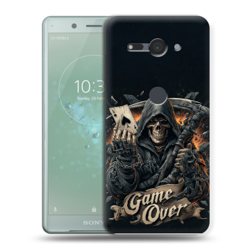 Силиконовый чехол на Sony Xperia XZ2 Compact с принтом Скелет карты Силиконовый чехол на Sony Xperia XZ2 Compact с принтом Скелет карты
