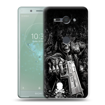 Силиконовый чехол на Sony Xperia XZ2 Compact с принтом Скелет Силиконовый чехол на Sony Xperia XZ2 Compact с принтом Скелет