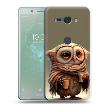 Силиконовый чехол на Sony Xperia XZ2 Compact с принтом Сова Силиконовый чехол на Sony Xperia XZ2 Compact с принтом Сова