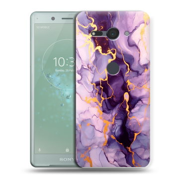 Силиконовый чехол на Sony Xperia XZ2 Compact с принтом Мрамор Силиконовый чехол на Sony Xperia XZ2 Compact с принтом Мрамор