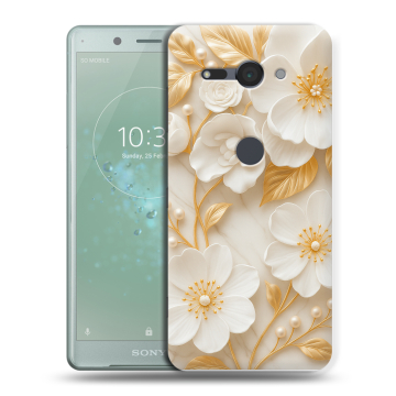 Силиконовый чехол на Sony Xperia XZ2 Compact с принтом Цветы Силиконовый чехол на Sony Xperia XZ2 Compact с принтом Цветы
