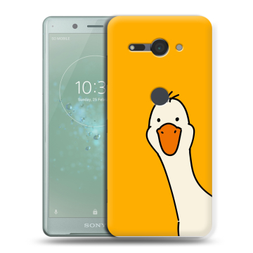 Силиконовый чехол на Sony Xperia XZ2 Compact с принтом Утка