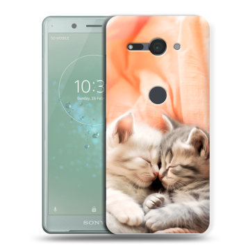 Силиконовый чехол на Sony Xperia XZ2 Compact с принтом Котята
