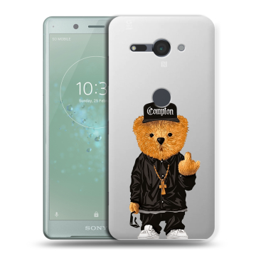 Силиконовый чехол на Sony Xperia XZ2 Compact с принтом Мишка Силиконовый чехол на Sony Xperia XZ2 Compact с принтом Мишка