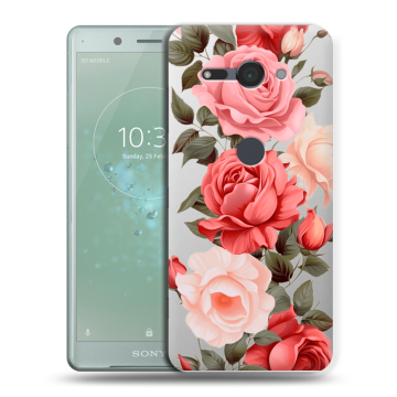 Силиконовый чехол на Sony Xperia XZ2 Compact с принтом Розы Силиконовый чехол на Sony Xperia XZ2 Compact с принтом Розы