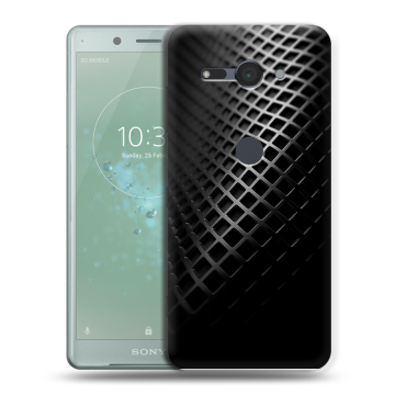 Силиконовый чехол на Sony Xperia XZ2 Compact с принтом Текстура металла