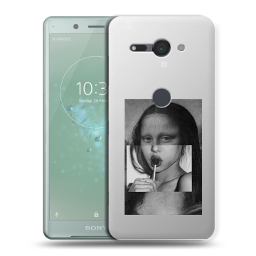 Силиконовый чехол на Sony Xperia XZ2 Compact с принтом Мона Лиза Силиконовый чехол на Sony Xperia XZ2 Compact с принтом Мона Лиза