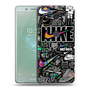 Силиконовый чехол на Sony Xperia XZ2 Compact с принтом Найк Силиконовый чехол на Sony Xperia XZ2 Compact с принтом Найк