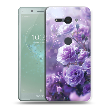Силиконовый чехол на Sony Xperia XZ2 Compact с принтом Розы цветы Силиконовый чехол на Sony Xperia XZ2 Compact с принтом Розы цветы