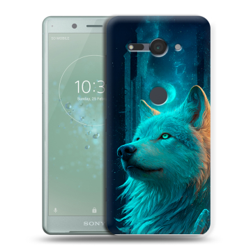 Силиконовый чехол на Sony Xperia XZ2 Compact с принтом бабочки саккура