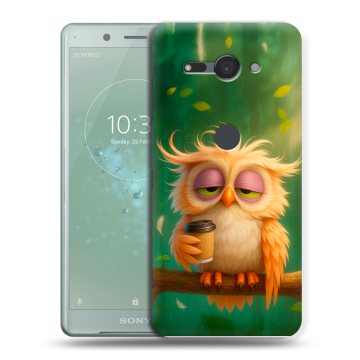 Силиконовый чехол на Sony Xperia XZ2 Compact с принтом сова