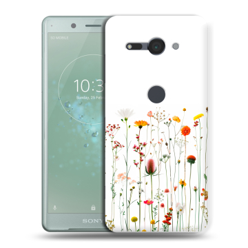 Силиконовый чехол на Sony Xperia XZ2 Compact с принтом цветы Силиконовый чехол на Sony Xperia XZ2 Compact с принтом цветы