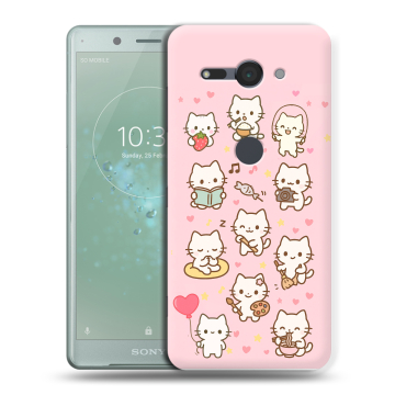 Силиконовый чехол на Sony Xperia XZ2 Compact с принтом Hello Kitty Хелоу Кити Силиконовый чехол на Sony Xperia XZ2 Compact с принтом Hello Kitty Хелоу Кити