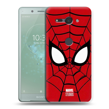 Силиконовый чехол на Sony Xperia XZ2 Compact с принтом человек паук spiderman Силиконовый чехол на Sony Xperia XZ2 Compact с принтом человек паук spiderman