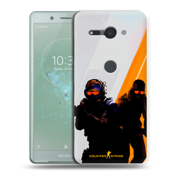 Силиконовый чехол на Sony Xperia XZ2 Compact с принтом Контер страйк Counter strike