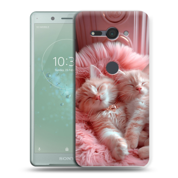 Силиконовый чехол на Sony Xperia XZ2 Compact с принтом котята котики Силиконовый чехол на Sony Xperia XZ2 Compact с принтом котята котики