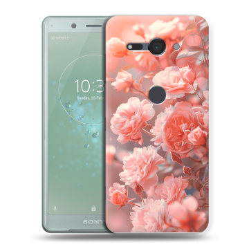 Силиконовый чехол на Sony Xperia XZ2 Compact с принтом Розы цветы Силиконовый чехол на Sony Xperia XZ2 Compact с принтом Розы цветы