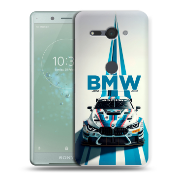 Силиконовый чехол на Sony Xperia XZ2 Compact с принтом БМВ BMW Силиконовый чехол на Sony Xperia XZ2 Compact с принтом БМВ BMW