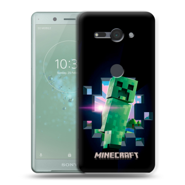 Силиконовый чехол на Sony Xperia XZ2 Compact с принтом Майнкрафт Minecraft Силиконовый чехол на Sony Xperia XZ2 Compact с принтом Майнкрафт Minecraft