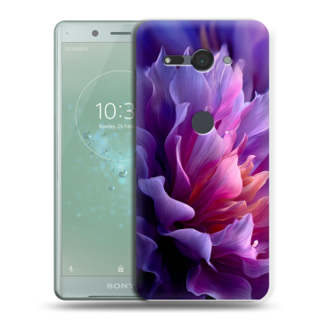 Силиконовый чехол на Sony Xperia XZ2 Compact с принтом женский цветы
