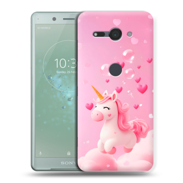 Силиконовый чехол на Sony Xperia XZ2 Compact с принтом Единорог