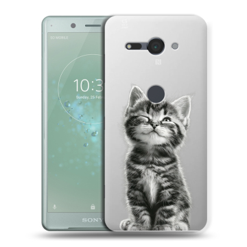 Силиконовый чехол на Sony Xperia XZ2 Compact с принтом Котенок Силиконовый чехол на Sony Xperia XZ2 Compact с принтом Котенок
